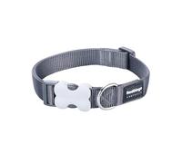 Red Dingo Bucklebone Dog Collar Plain, Grey, Small 15mm