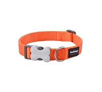 Red Dingo Bucklebone Dog Collar Plain, Orange, Medium 20mm
