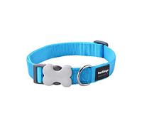 Red Dingo Bucklebone Dog Collar Plain, Turquoise, Large 25mm