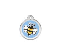 Red Dingo Bumble Bee Pet ID Tag (Small, Light Blue)