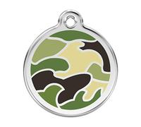 Red Dingo Camouflage Dog Id Tag (Medium, Green)