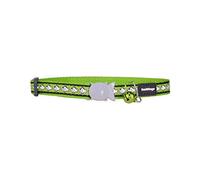 Red Dingo Cat Collar Reflective Fish, Lime Green, Extra Small 12mm