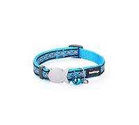 Red Dingo Cat Collar Reflective Fish, Turquoise, Small 12mm