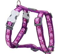 Red Dingo Classic Dog Harness Design, Breezy Love Purple, X-Small 12mm