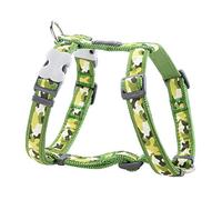Red Dingo Classic Dog Harness Design, Camouflage Green, Medium 20mm