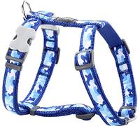 Red Dingo Classic Dog Harness Design, Camouflage Navy, Medium 20mm