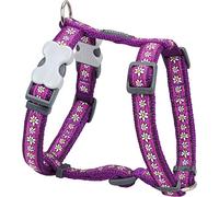 Red Dingo Classic Dog Harness Design, Daisy Chain Purple, Large 25mm