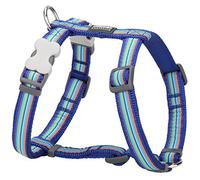 Red Dingo Classic Dog Harness Design, Horizontal Stripes Navy, Small 15mm
