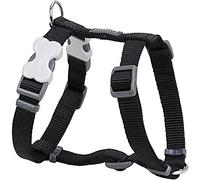 Red Dingo Classic Dog Harness Plain, Black, Medium 20mm