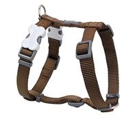 Red Dingo Classic Dog Harness Plain, Brown, Small 15mm