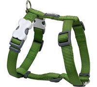 Red Dingo Classic Dog Harness Plain, Green, Large 25mm