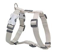Red Dingo Classic Dog Harness Plain, Grey, Medium 20mm