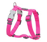 Red Dingo Classic Dog Harness Plain, Hot Pink, Large 25mm
