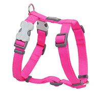 Red Dingo Classic Dog Harness Plain, Hot Pink, X-Small 12mm