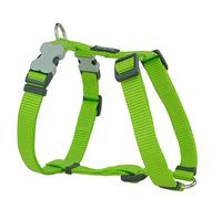 Red Dingo Classic Dog Harness Plain, Lime Green, Large 25mm