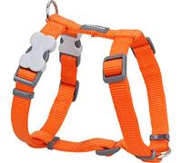 Red Dingo Classic Dog Harness Plain, Orange, Large 25mm