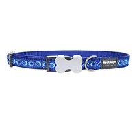 Red Dingo Designer Dog Collar, Large, Cosmos Dark Blue
