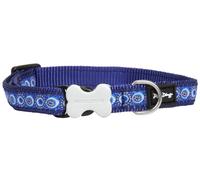 Red Dingo Designer Dog Collar, Small, Cosmos Dark Blue