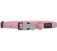 Red Dingo Dog Collar, Medium, 18 mm/ 30 - 45 cm, Breezy Love Pink