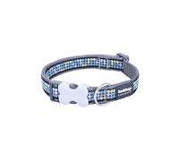 Red Dingo Dog Collar Style Modern ON Cool Grey 15 mm x 24-36 cm