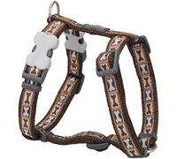 Red Dingo Dog Harness Bone Yard Brown (Medium)