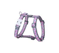 Red Dingo Dog Harness Style Hot Pink ON Cool Grey 36-54 cm 30-48 cm