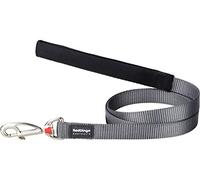 Red Dingo Dog Lead 1.2m Plain, Classic Cool Grey, Size Medium (20mm x 1.2m)