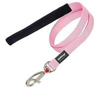 Red Dingo Dog Lead 1.2m Plain, Classic Pink, Size Medium (20mm x 1.2m)