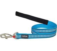 Red Dingo Dog Lead 1.2m Reflective Bones, Turquoise, Size Medium (20mm x 1.2m)