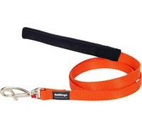 Red Dingo Dog Lead 1.2mtr Plain, Classic Orange, Size Large (25mm x 1.2m)