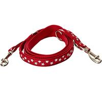 Red Dingo Dog Lead 3 Positions Red Etoiles White