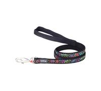 Red Dingo Dog Lead Puppy Lead - Squiggles Black - M - 20mm