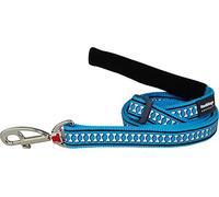 Red Dingo Dog Lead, Reflective Turquoise, 12mm/Small