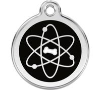 Red Dingo Enamel Dog & Cat ID Tags Atom Black
