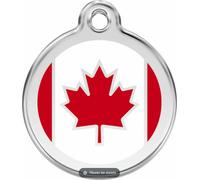 Red Dingo Enamel Dog & Cat ID Tags Canada Flag