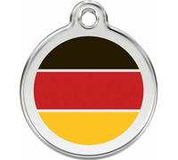 Red Dingo Enamel Dog & Cat ID Tags German Flag