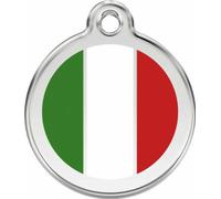 Red Dingo Enamel Dog & Cat ID Tags Italian Flag