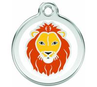 Red Dingo Enamel Dog & Cat ID Tags Lion
