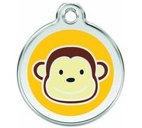 Red Dingo Enamel Dog & Cat ID Tags Monkey
