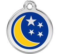 Red Dingo Enamel Dog & Cat ID Tags Moon & Stars - Small