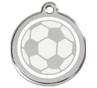 Red Dingo Enamel Dog & Cat ID Tags Soccer Ball - Large