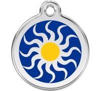 Red Dingo Enamel Dog & Cat ID Tags Tribal Sun