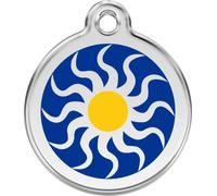 Red Dingo Enamel Dog & Cat ID Tags Tribal Sun - Medium