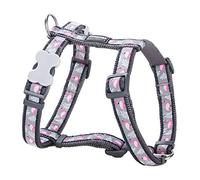 Red Dingo Fancy Dog Harness Flamingo Size 3 1 Unit Grey