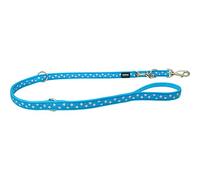 Red Dingo Multi-Purpose Dog Stars Lead, White On Turquoise, Medium