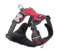 Red Dingo Padded Dog Harness Plain, Red, Extra Large 25mm