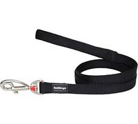 Red Dingo Padded Handle Dog Lead 1.2m Plain,Black, Small 15mm