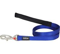 Red Dingo Padded Handle Dog Lead 1.2m Plain, Dark Blue, Medium 20mm