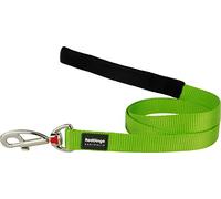 Red Dingo Padded Handle Dog Lead 1.2m Plain, Lime Green, Small 15mm