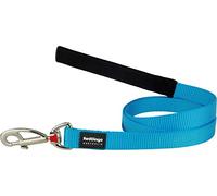 Red Dingo Padded Handle Dog Lead 1.2m Plain, Turquoise, Medium 20mm